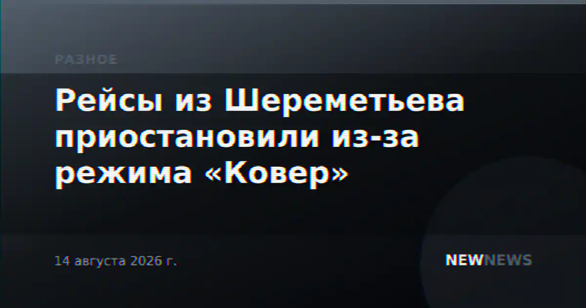 Рейсы из Шереметьева приостановили из-за режима «Ковер»