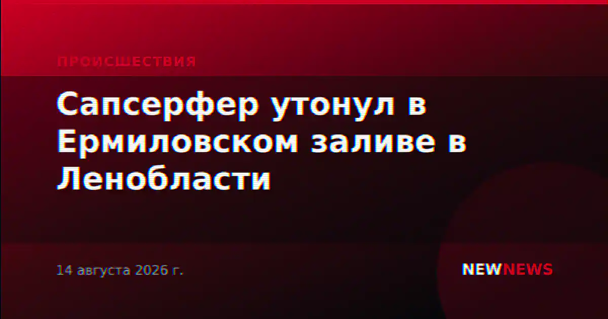 Сапсерфер утонул в Ермиловском заливе в Ленобласти