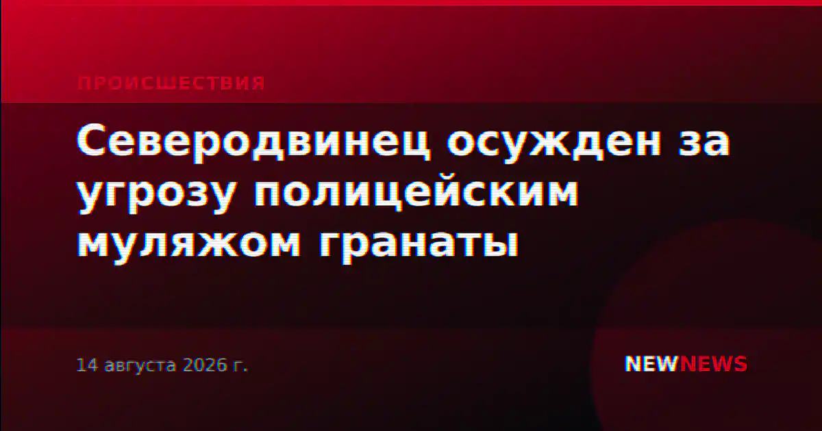 Северодвинец осужден за угрозу полицейским муляжом гранаты