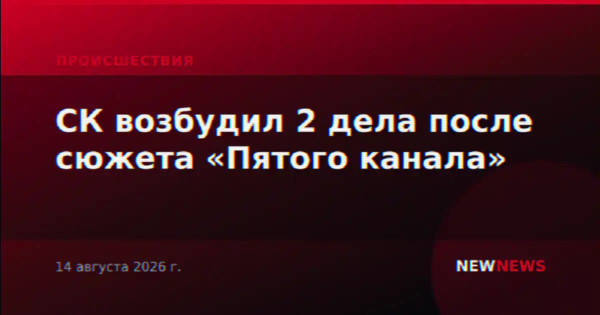 СК возбудил 2 дела после сюжета «Пятого канала»
