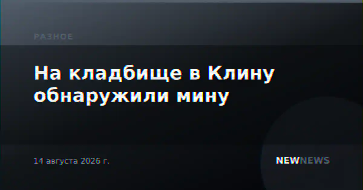 На кладбище в Клину обнаружили мину