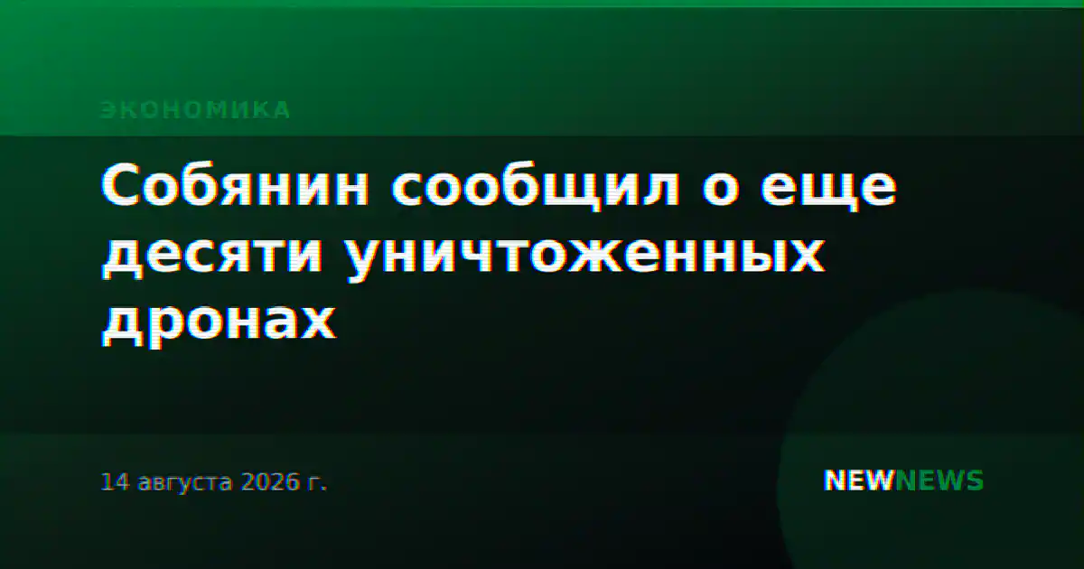 Собянин сообщил о еще десяти уничтоженных дронах