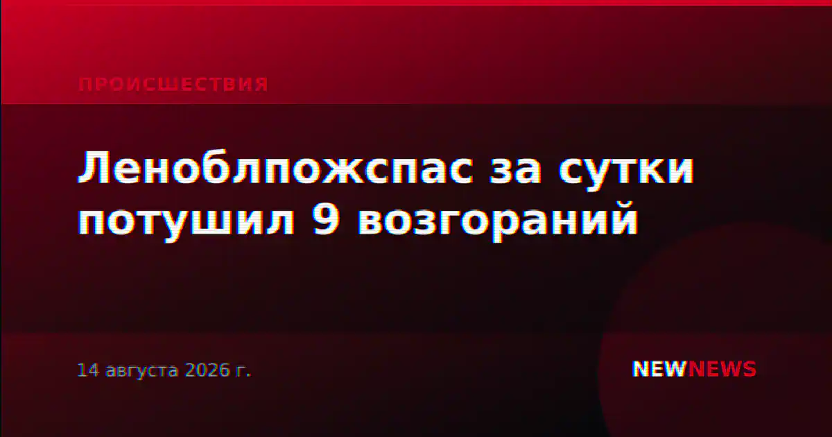 Леноблпожспас за сутки потушил 9 возгораний