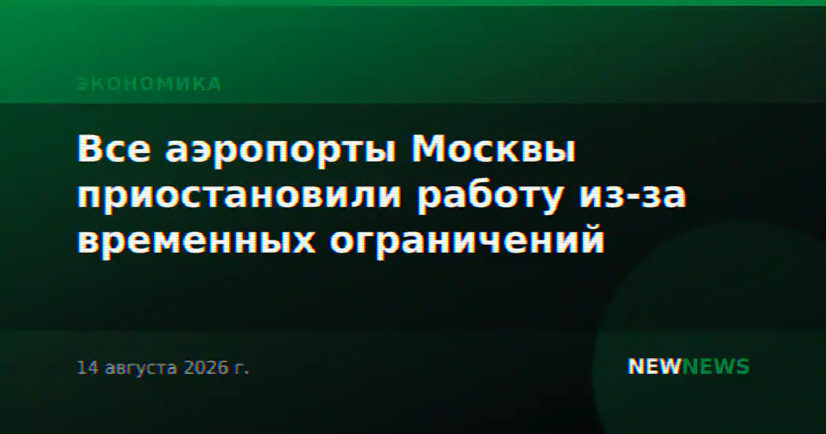 Все аэропорты Москвы приостановили работу из-за временных ограничений