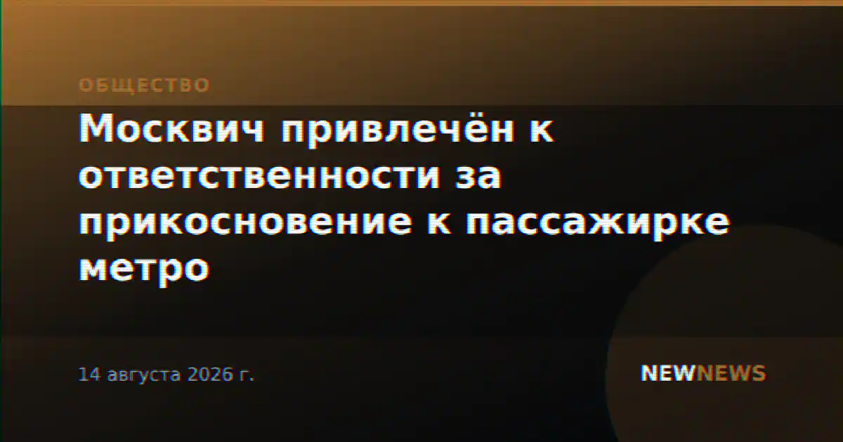Москвич привлечён к ответственности за прикосновение к пассажирке метро