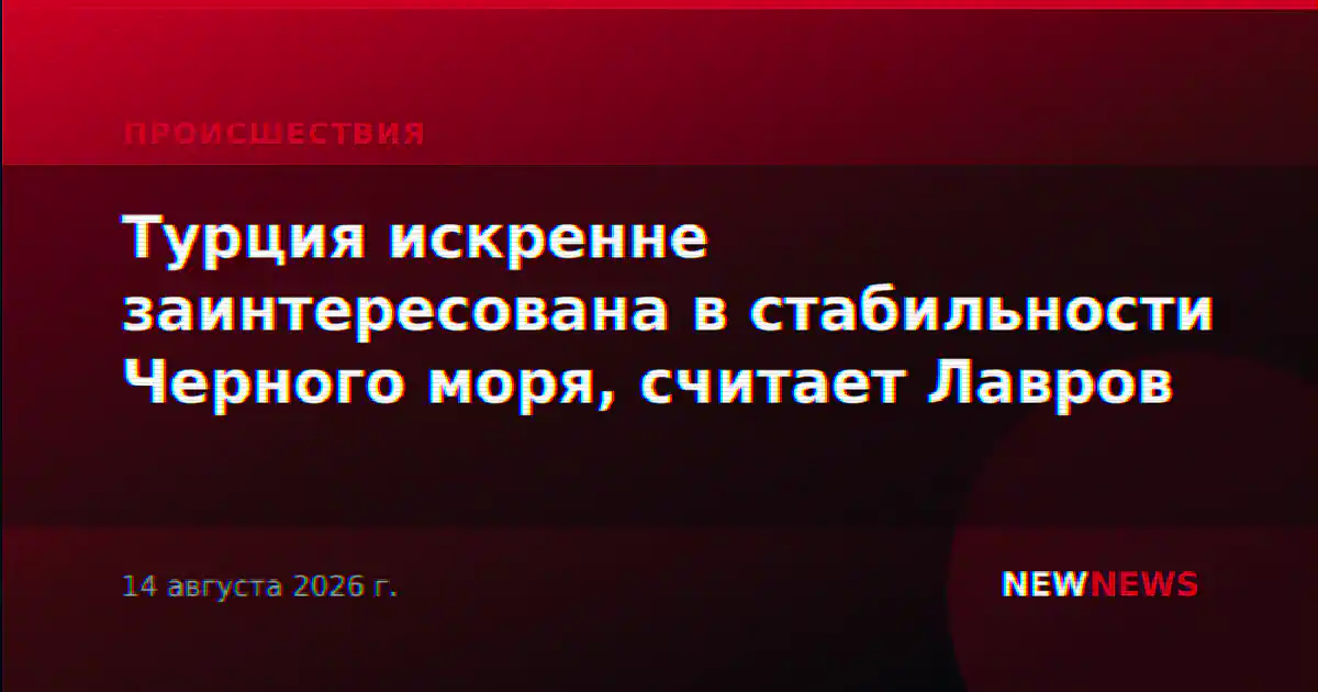 Турция искренне заинтересована в стабильности Черного моря, считает Лавров