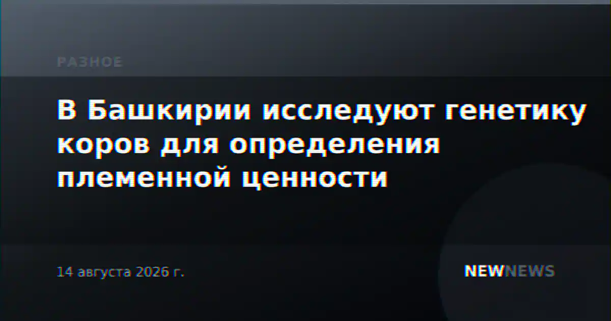 В Башкирии исследуют генетику коров для определения племенной ценности