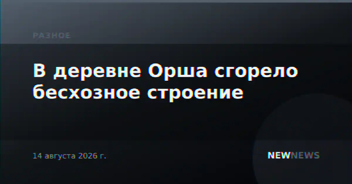 В деревне Орша сгорело бесхозное строение
