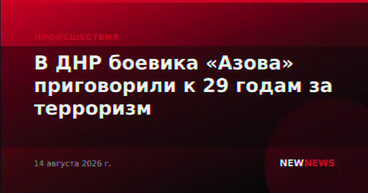 В ДНР боевика «Азова» приговорили к 29 годам за терроризм