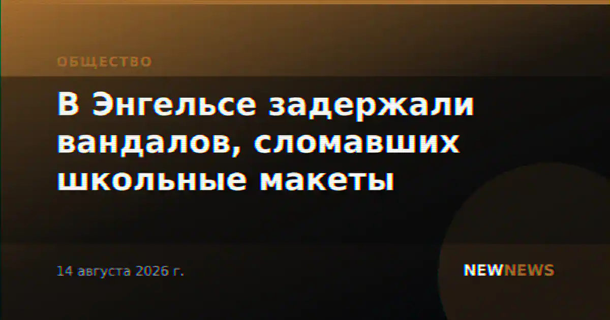 В Энгельсе задержали вандалов, сломавших школьные макеты