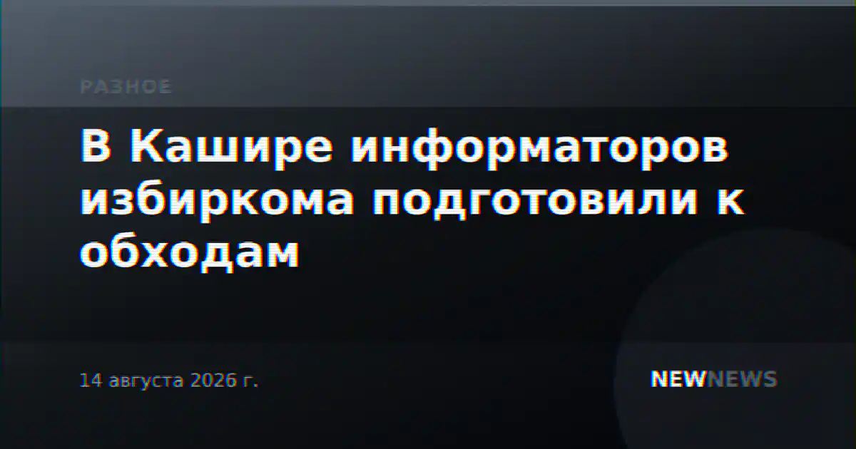 В Кашире информаторов избиркома подготовили к обходам
