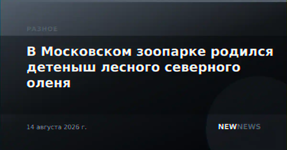 В Московском зоопарке родился детеныш лесного северного оленя