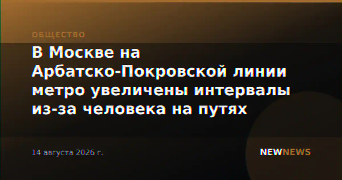 В Москве на Арбатско-Покровской линии метро увеличены интервалы из-за человека на путях