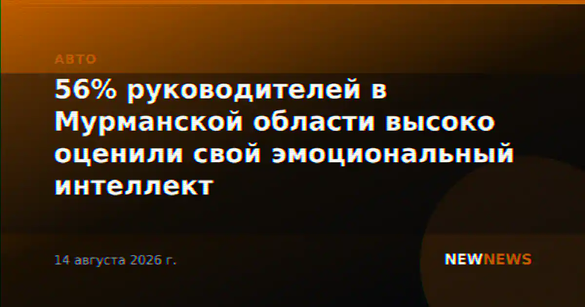 56% руководителей в Мурманской области высоко оценили свой эмоциональный интеллект