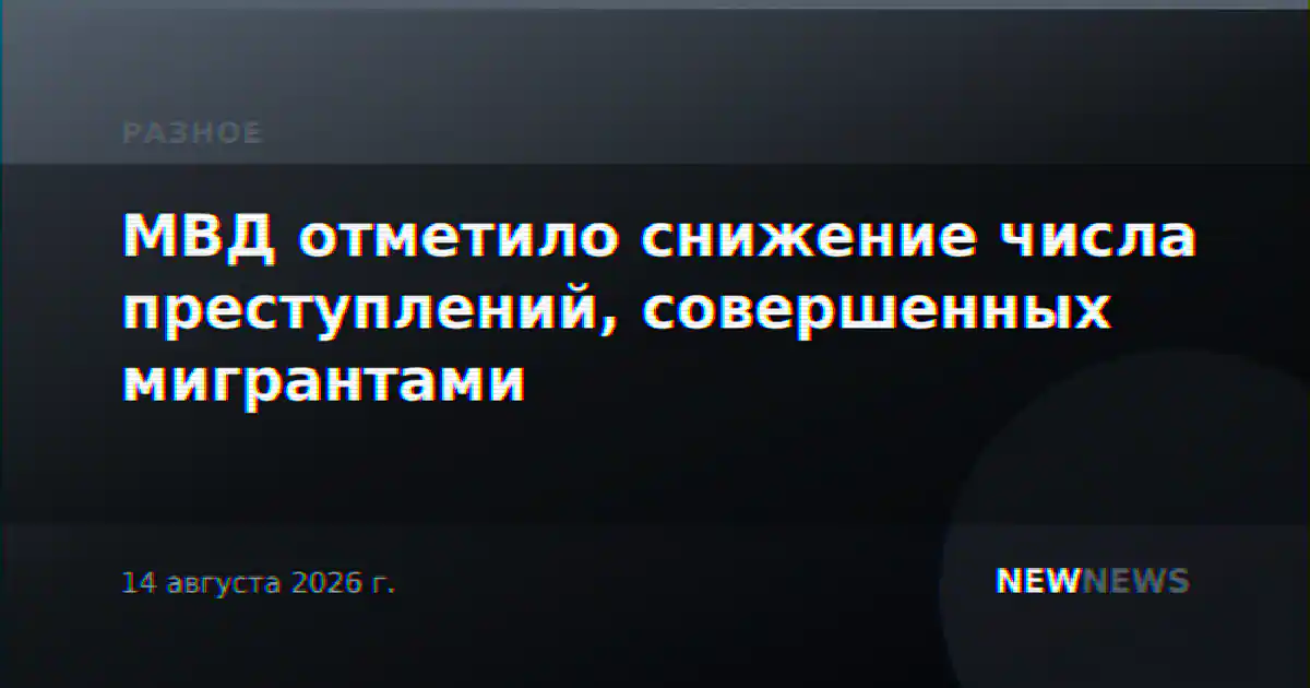 МВД отметило снижение числа преступлений, совершенных мигрантами