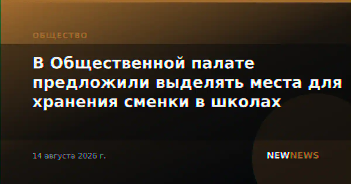 В Общественной палате предложили выделять места для хранения сменки в школах