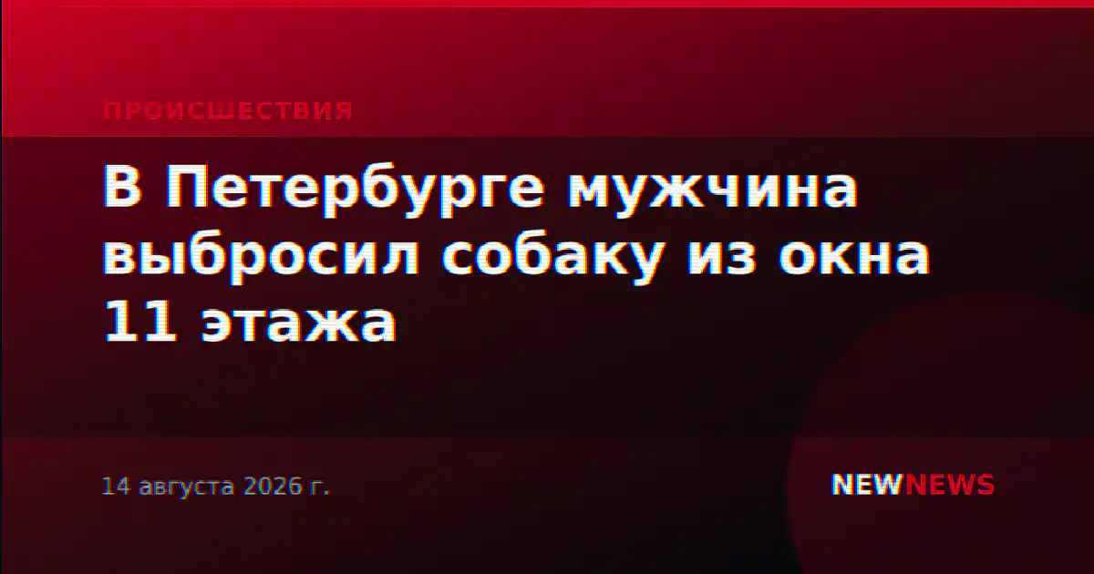 В Петербурге мужчина выбросил собаку из окна 11 этажа
