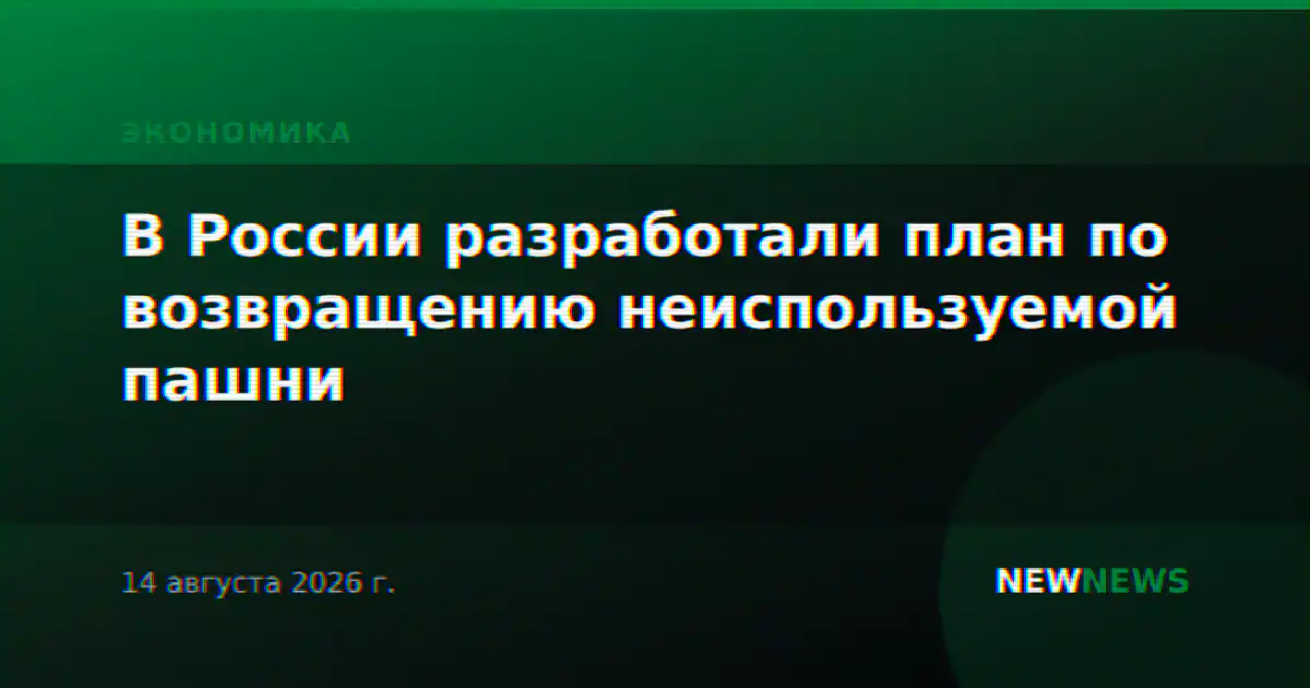 В России разработали план по возвращению неиспользуемой пашни