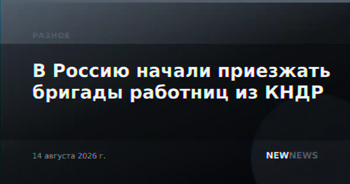 В Россию начали приезжать бригады работниц из КНДР
