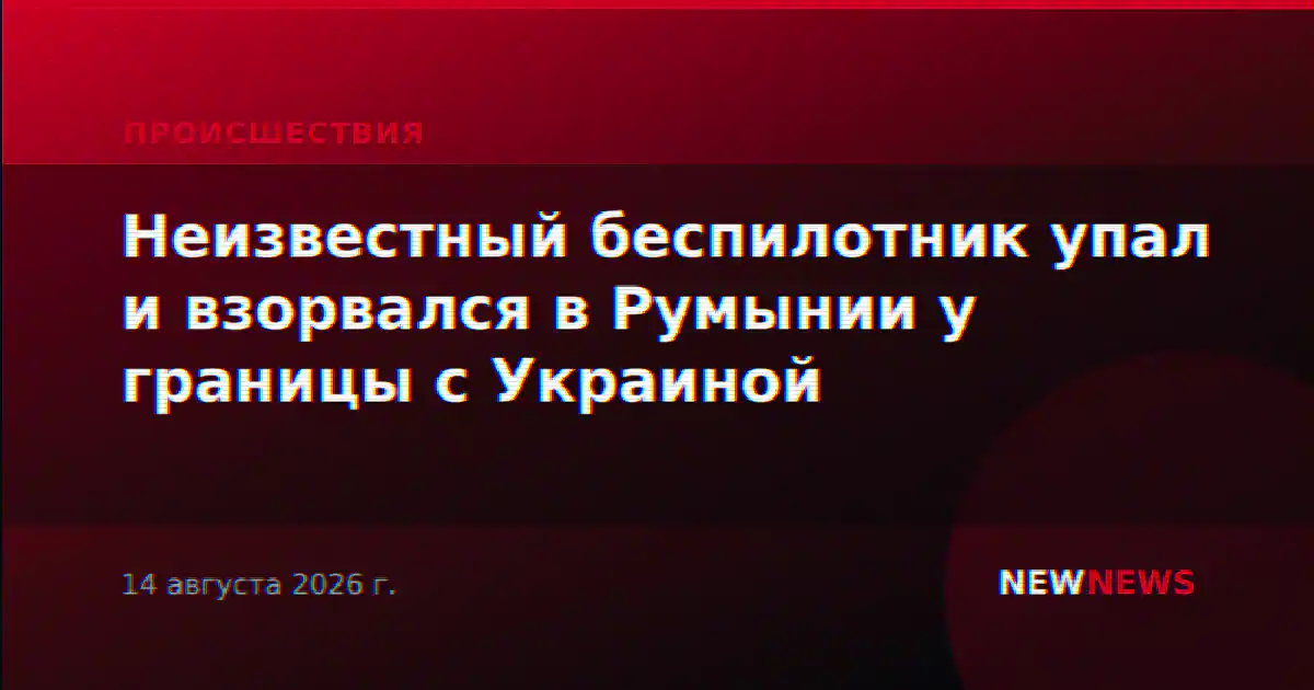 Неизвестный беспилотник упал и взорвался в Румынии у границы с Украиной