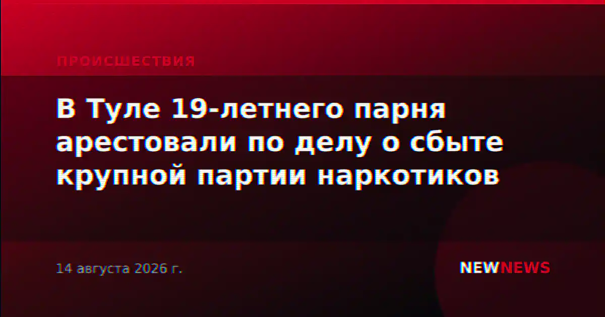 В Туле 19-летнего парня арестовали по делу о сбыте крупной партии наркотиков