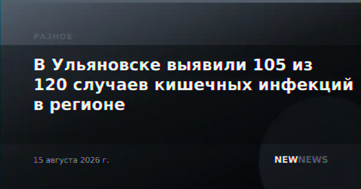 В Ульяновске выявили 105 из 120 случаев кишечных инфекций в регионе