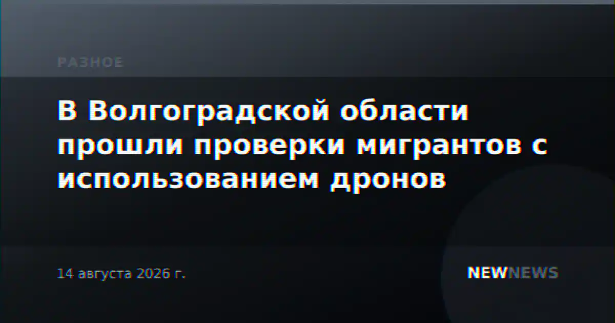 В Волгоградской области прошли проверки мигрантов с использованием дронов