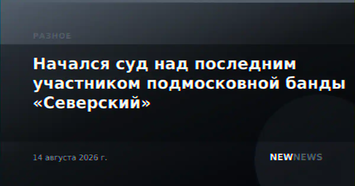 Начался суд над последним участником подмосковной банды «Северский»