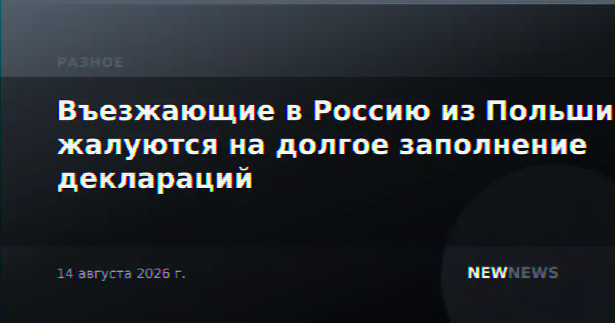 Въезжающие в Россию из Польши жалуются на долгое заполнение деклараций