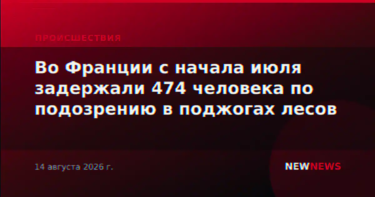 Во Франции с начала июля задержали 474 человека по подозрению в поджогах лесов