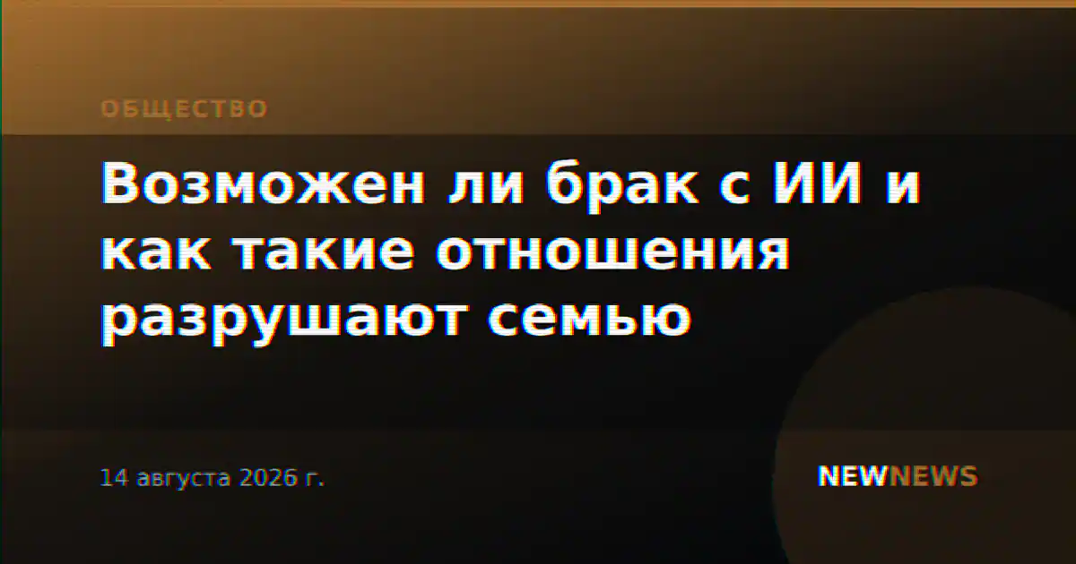 Возможен ли брак с ИИ и как такие отношения разрушают семью