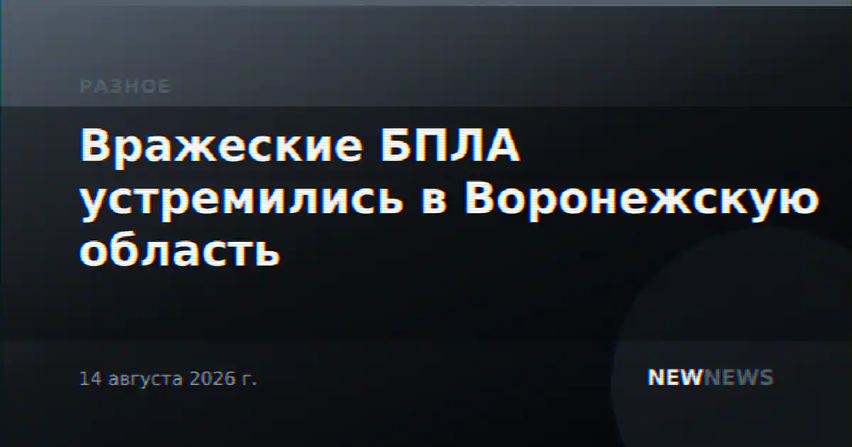 Вражеские БПЛА устремились в Воронежскую область