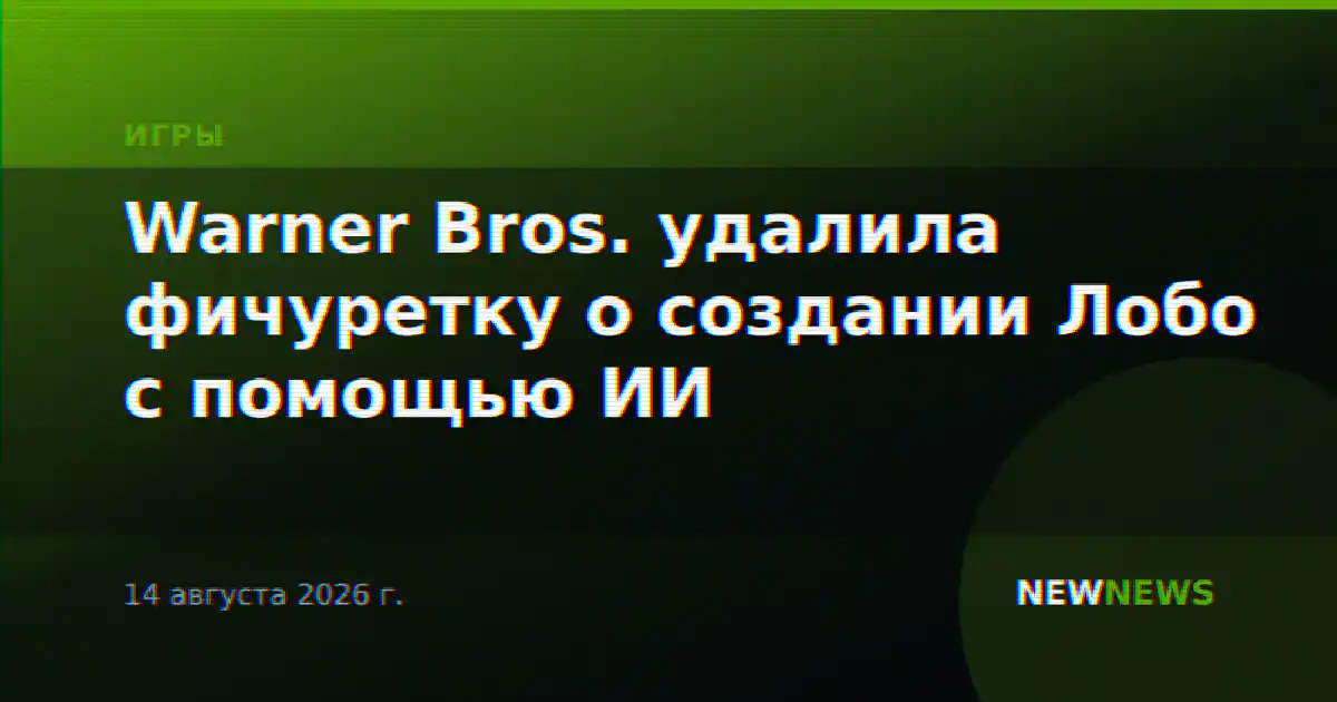 Warner Bros. удалила фичуретку о создании Лобо с помощью ИИ