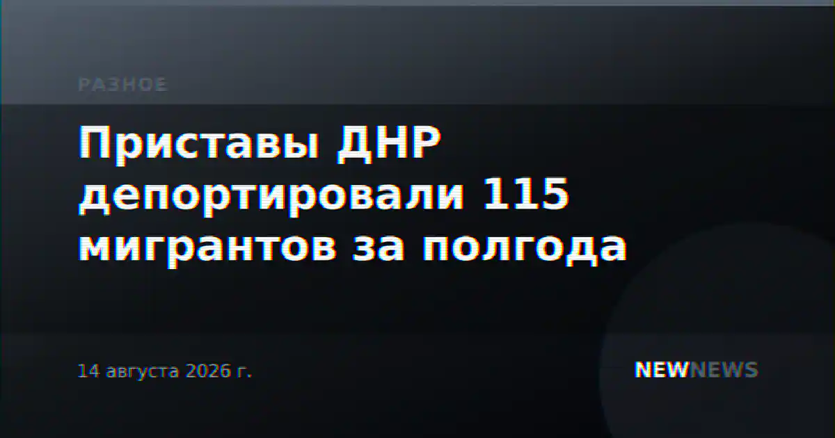 Приставы ДНР депортировали 115 мигрантов за полгода