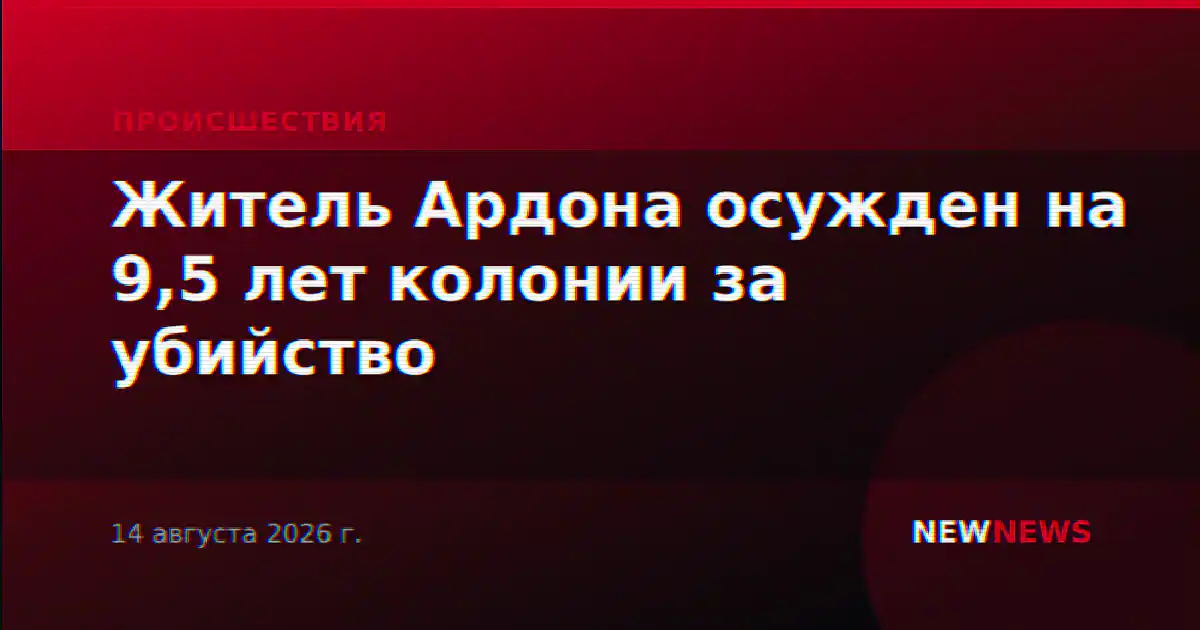 Житель Ардона осужден на 9,5 лет колонии за убийство