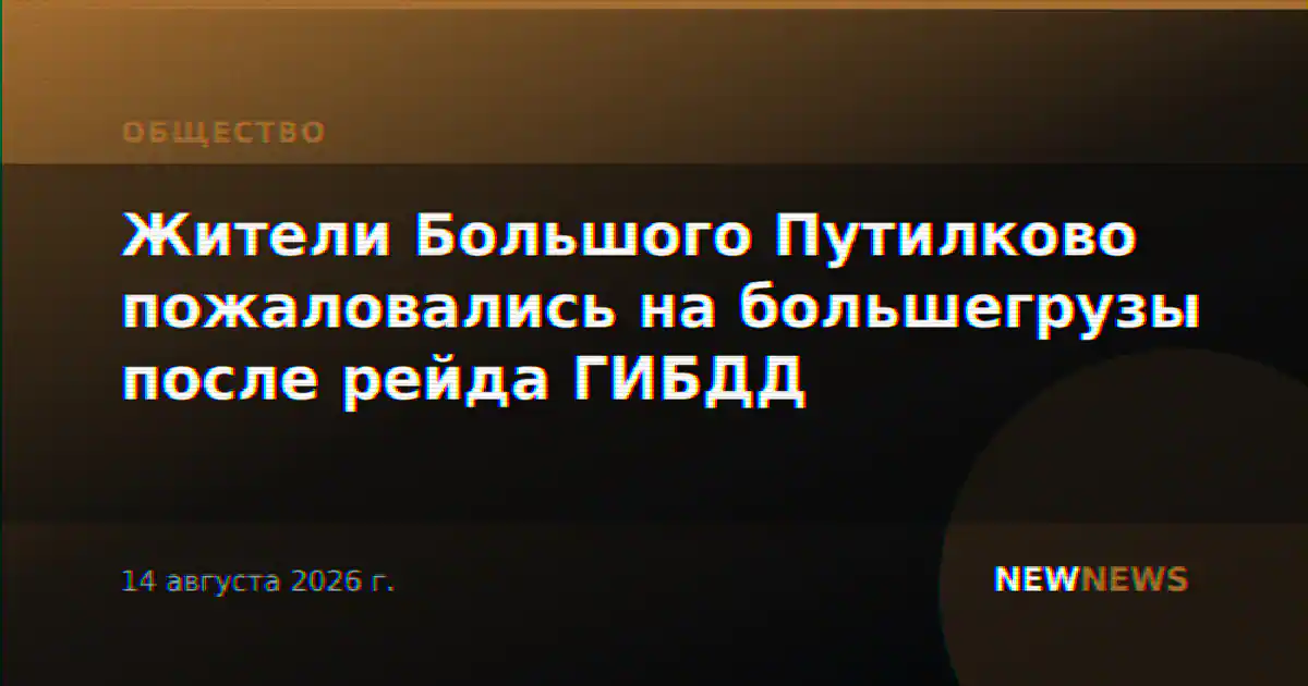 Жители Большого Путилково пожаловались на большегрузы после рейда ГИБДД