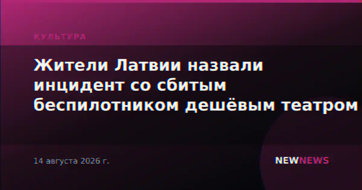 Жители Латвии назвали инцидент со сбитым беспилотником дешёвым театром