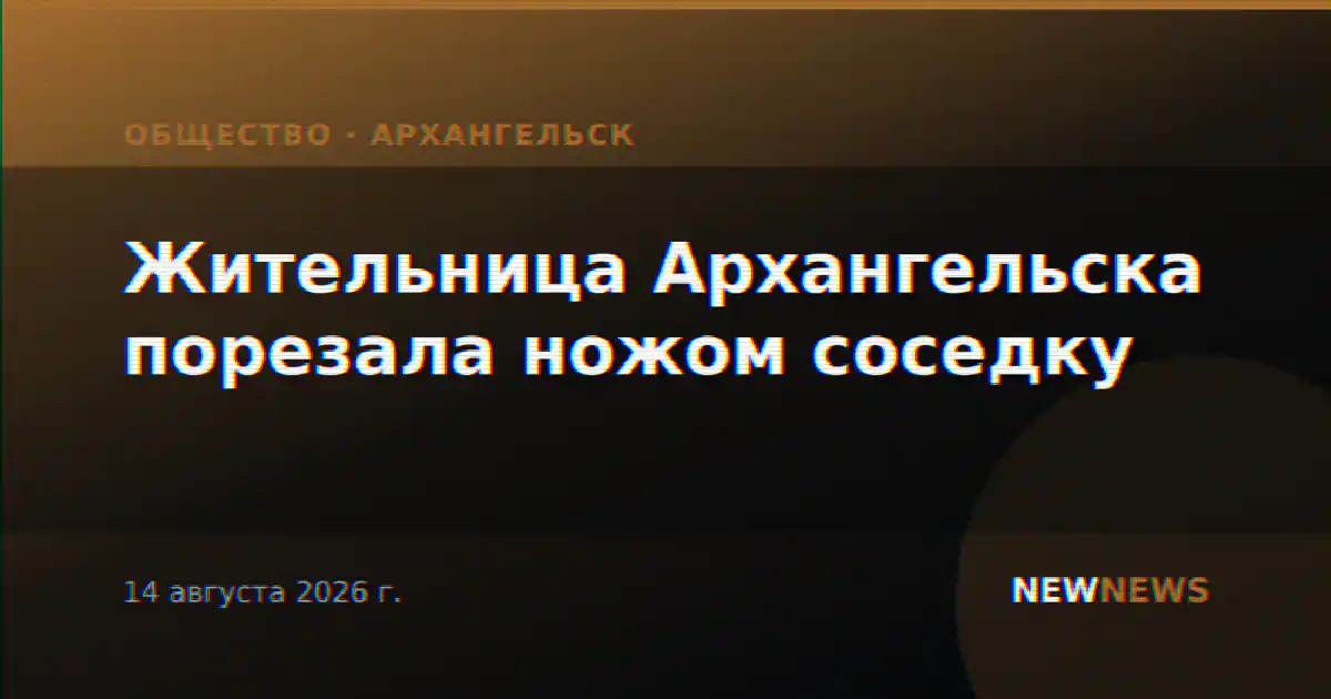 Жительница Архангельска порезала ножом соседку