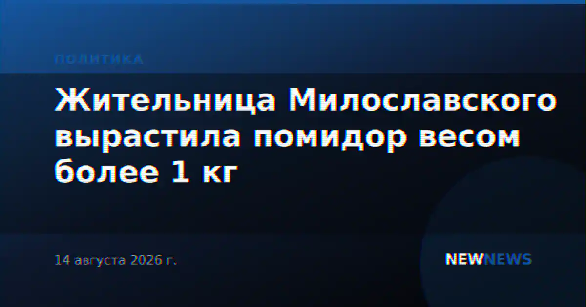 Жительница Милославского вырастила помидор весом более 1 кг