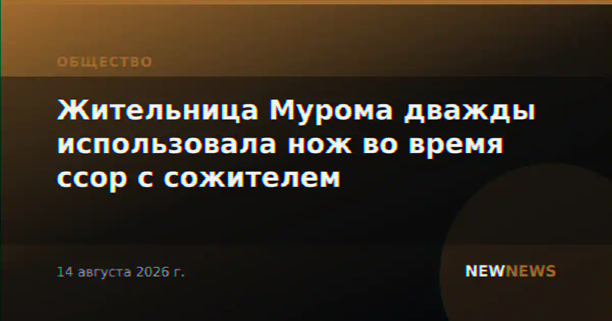 Жительница Мурома дважды использовала нож во время ссор с сожителем