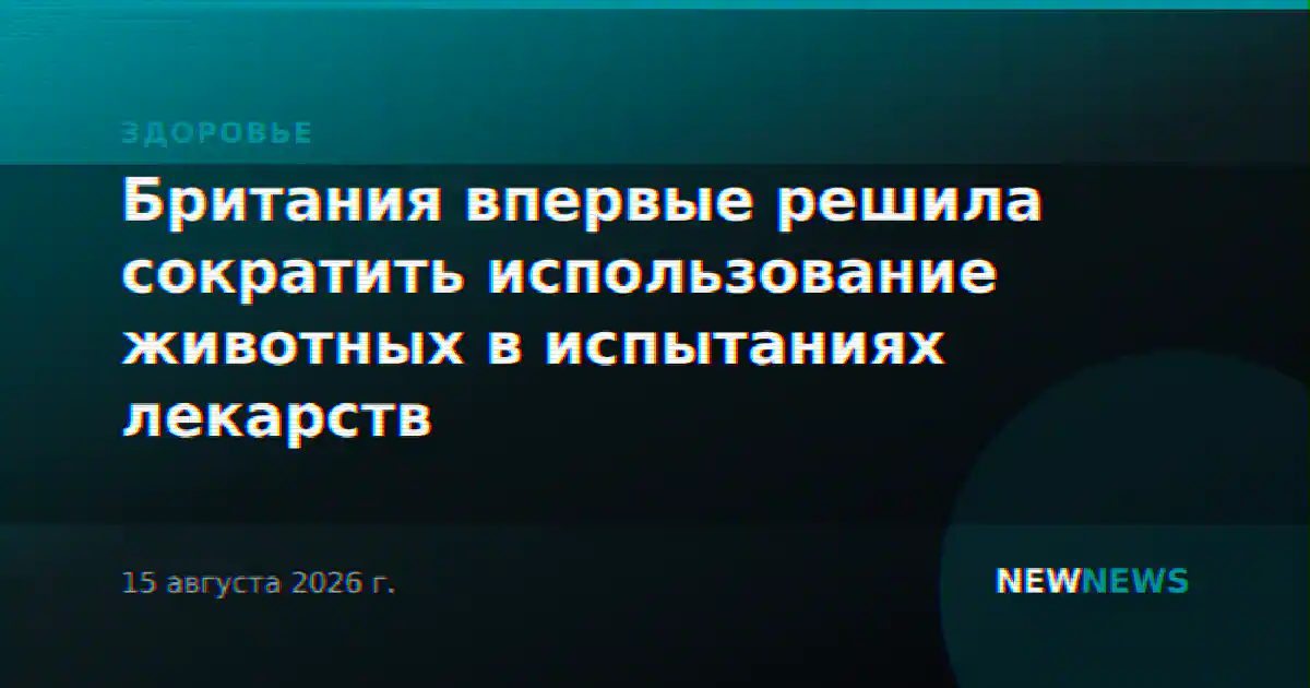 Британия впервые решила сократить использование животных в испытаниях лекарств
