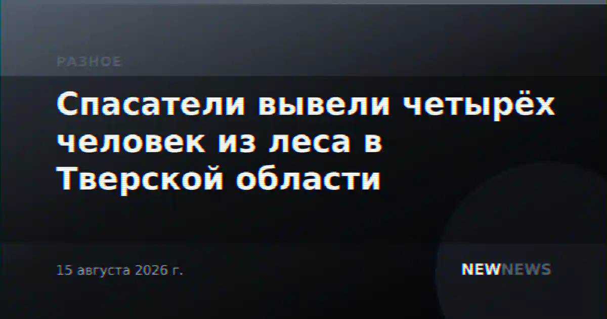 Спасатели вывели четырёх человек из леса в Тверской области