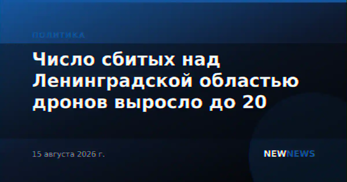 Число сбитых над Ленинградской областью дронов выросло до 20