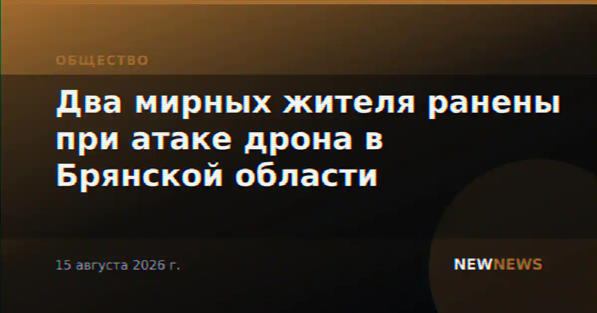 Два мирных жителя ранены при атаке дрона в Брянской области