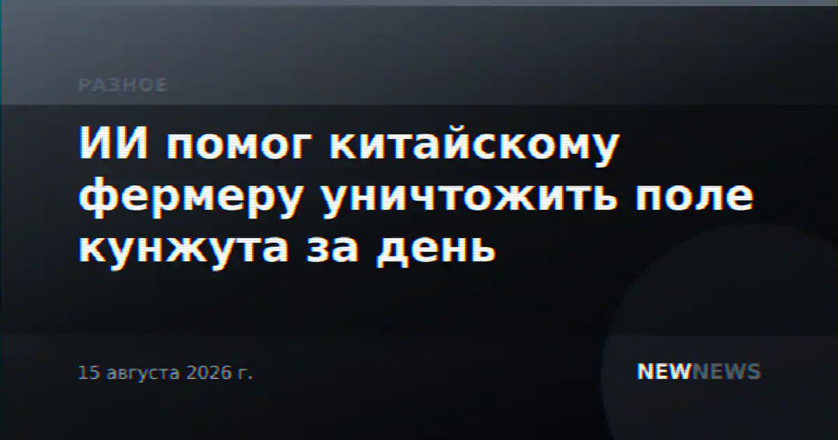 ИИ помог китайскому фермеру уничтожить поле кунжута за день