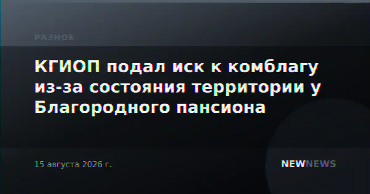 КГИОП подал иск к комблагу из-за состояния территории у Благородного пансиона
