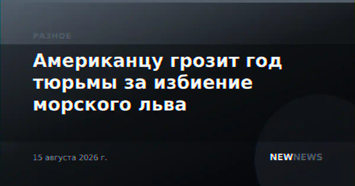 Американцу грозит год тюрьмы за избиение морского льва