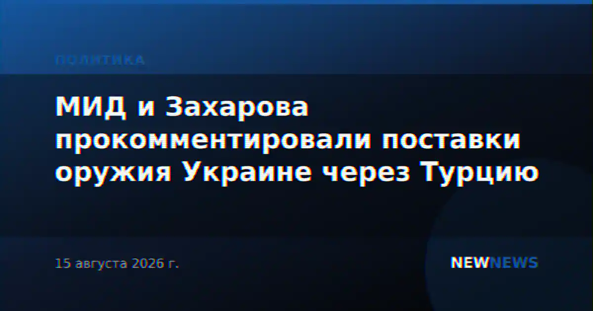 МИД и Захарова прокомментировали поставки оружия Украине через Турцию