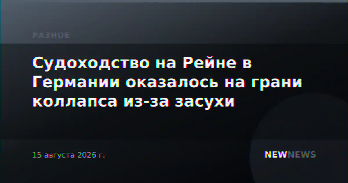Судоходство на Рейне в Германии оказалось на грани коллапса из-за засухи