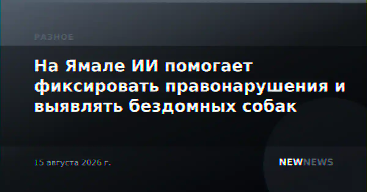 На Ямале ИИ помогает фиксировать правонарушения и выявлять бездомных собак